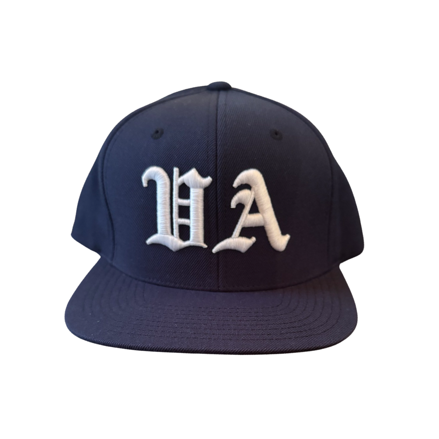 Old English VA Snapback Hat Navy