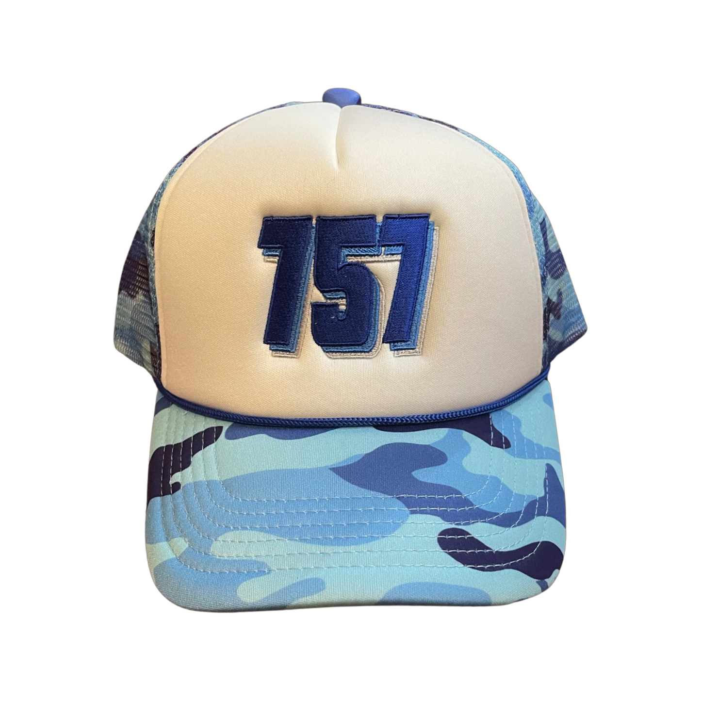 757 Blue Camo Trucker Hat